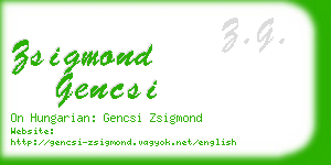 zsigmond gencsi business card